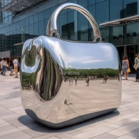 Large Metal Handbag Sculpture For Sale