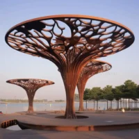 Large Metal Tree Sculpture Corten Steel