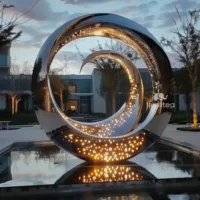 Large Outdoor Metal Sculpture For Sale - Circle