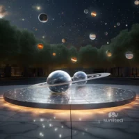 Large Stainless Steel Planet Sculpture
