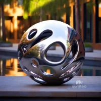 Metal Abstract Ball Sculptures For Garden