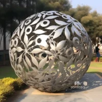 Metal Garden Modern Art Open Sphere Orb Ornament