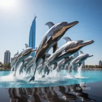 Metal Large Dolphin Statues For Sale