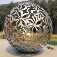 Metal Orb Sphere Statue by Sunlitea Factory