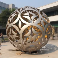 Metal Sphere Sculpture By Sunlitea Factory