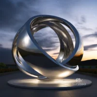 Milky Way Statue Abstract Metal Ball