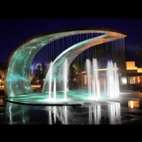 Mirror Metal Water Fountain Outdoor Large