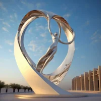 Modern Art Metal Stainless Steel Sculpture