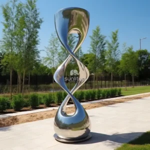 Modern Large Abstract Metal Garden Sculpture
