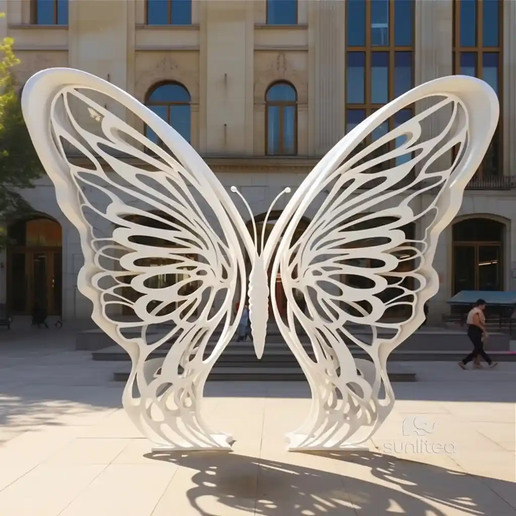 Modern Metal Butterfly Garden Sculpture