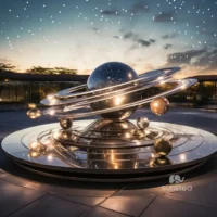 New Public Sculpture Stainless Steel Solar System Sculpture