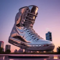 Outdoor Decor Large Metal Shoe Statue