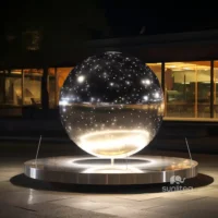 Outdoor Large Metal Glowing Ball Sculpture