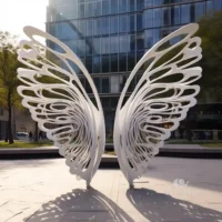 Outdoor Metal Butterfly Wings Sculpture
