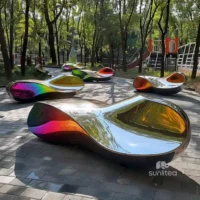 Park Metal Art Deco Benches For Sale