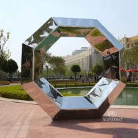 Polygon Metal Wedding Ring Sculpture