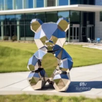 Pop Art Metal Bear Sculpture For Sale