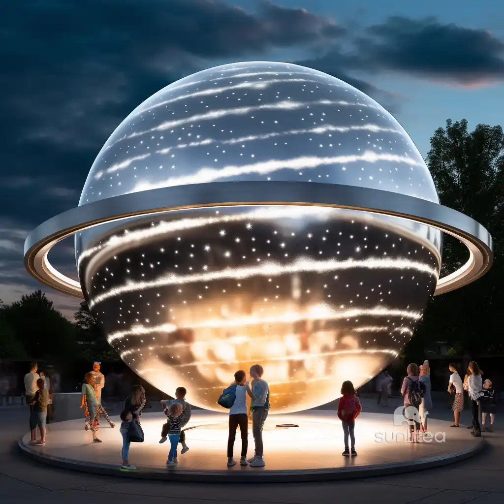 Solar System Large Metal Planet Sculpture