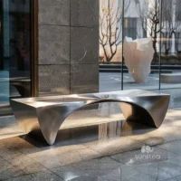 Stainless Steel Art Sculpture Bench