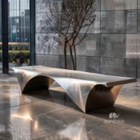 Stainless Steel Art Sculpture Bench Indoor