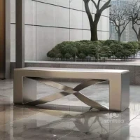 Stainless Steel Brushed Finish Bench