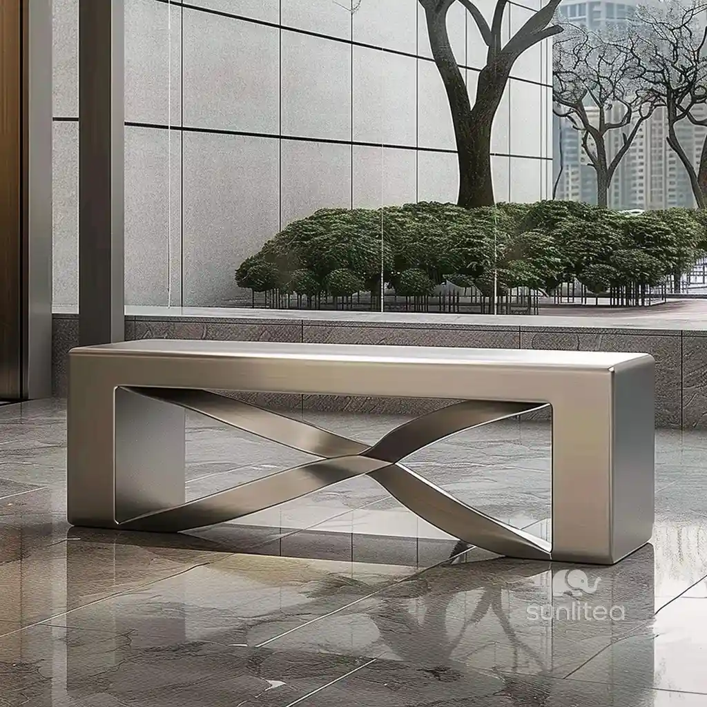 Stainless Steel Brushed Finish Bench