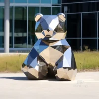 Stainless Steel Cartoon Bear Decoration