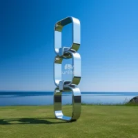 Stainless Steel Chain Link Sculpture