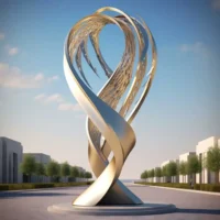 Stainless Steel Large Abstract Statue For Outdoor Decor