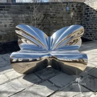 Stainless Steel Large Butterfly Bench