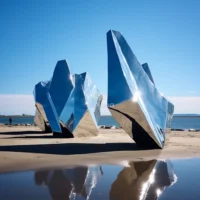 Stainless Steel Large Ice Mountain Sculpture