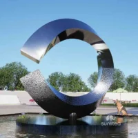 Stainless Steel Large Loop Sculpture Decor Outdoor