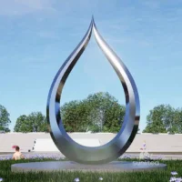Stainless Steel Large Metal Ring Sculpture