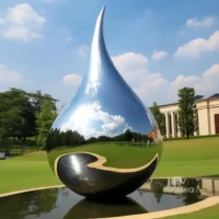 Stainless Steel Modern Art Water Drop Sculpture