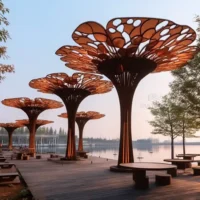 Stainless Steel Sculpture of A Tree