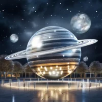 Stainless Steel Solar System Sculpture