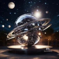 Stainless Steel Solar System Sculpture - Starry Sky