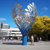 Stainless Steel Torch Tree Sculpture