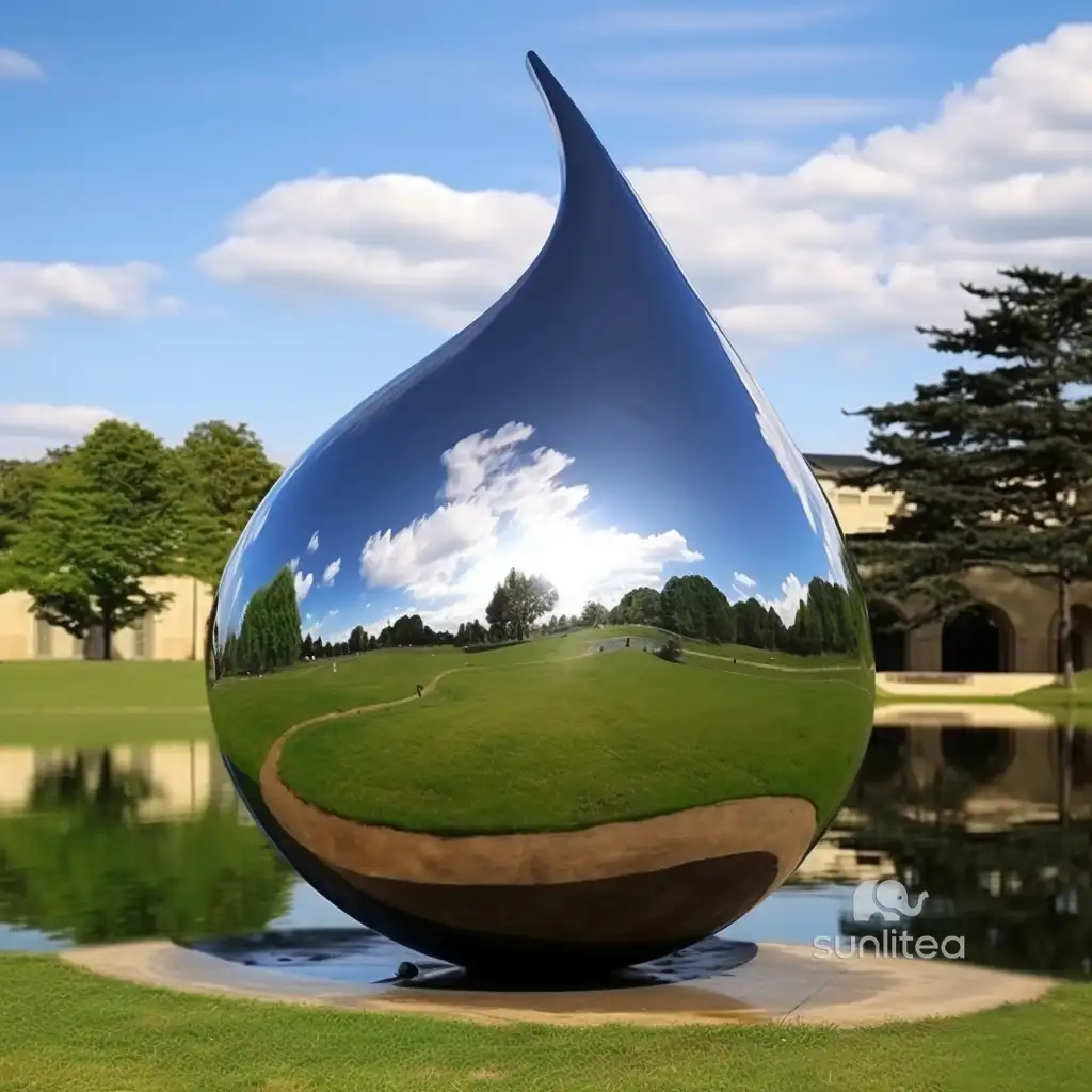 Stainless Steel Water Droplet Sculpture