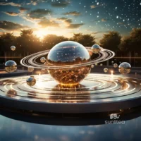 Theme Project Metal Solar System Statue - Love