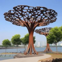 Tree Art Sculpture Corten Steel Outdoor