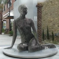 Art Abstract Metal Disappearing Sculpture