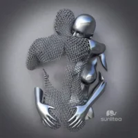 Human Body Wall Sculpture Stainless Steel 304