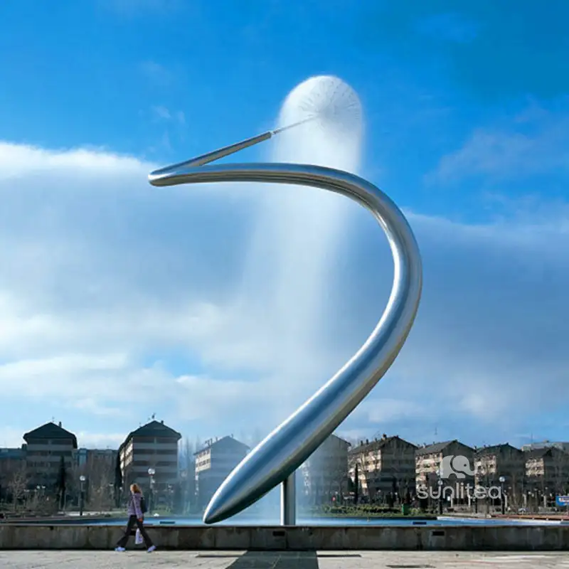 Large Abstract Metal Water Fountain Outdoor