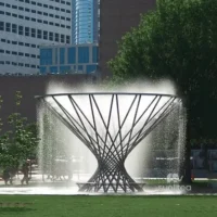 Large Metal Mist Tree Water Fountain