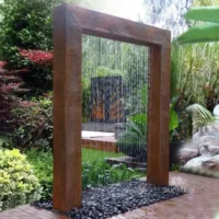 Large Rectangle Corten Steel Fountain