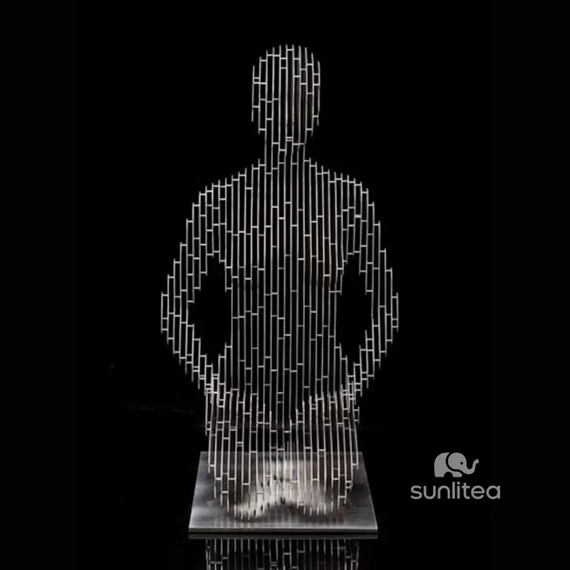 Metal Disappear Woman Statue