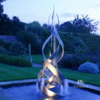 Modern Abstract Art Water Fountain Sculpture