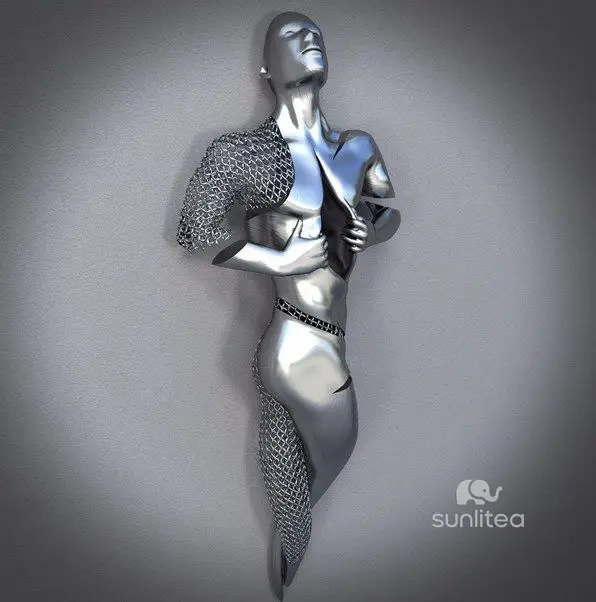 Modern Art Wall Figure Metal Sculpture