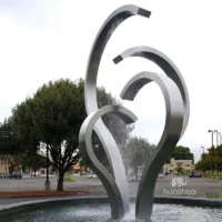 Outside Large Stainless Steel Water Feature